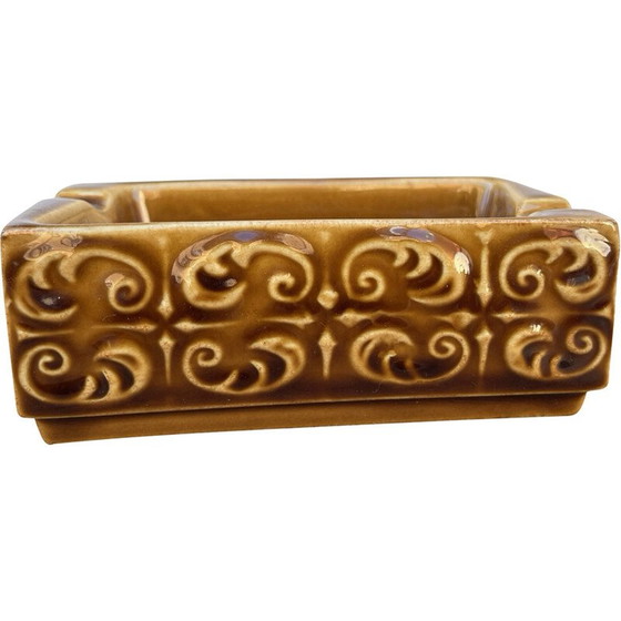 Image 1 of Vintage glazed ceramic ashtray by Ditmar Urbach, Czechoslovakia 1960
