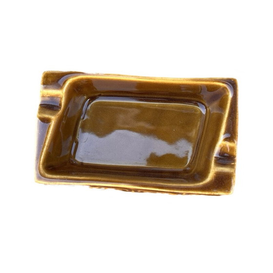 Image 1 of Vintage glazed ceramic ashtray by Ditmar Urbach, Czechoslovakia 1960