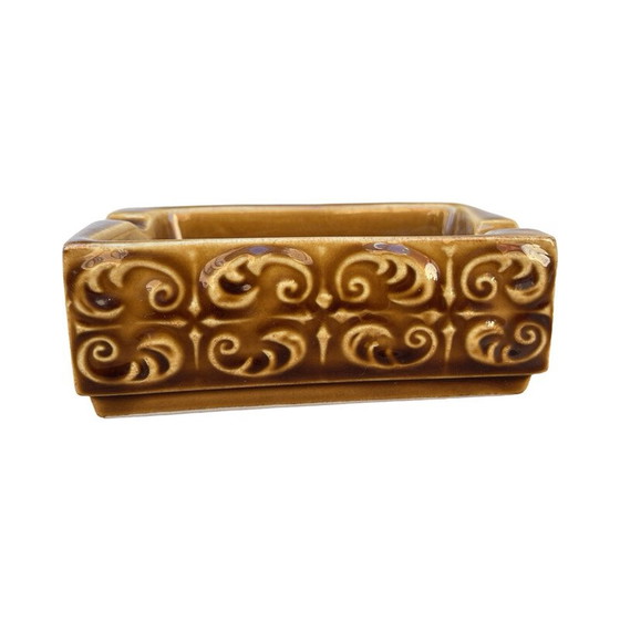 Image 1 of Vintage glazed ceramic ashtray by Ditmar Urbach, Czechoslovakia 1960