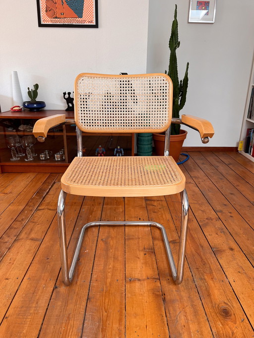 Set Of Two Vintage Marcel Breuer Style Chairs