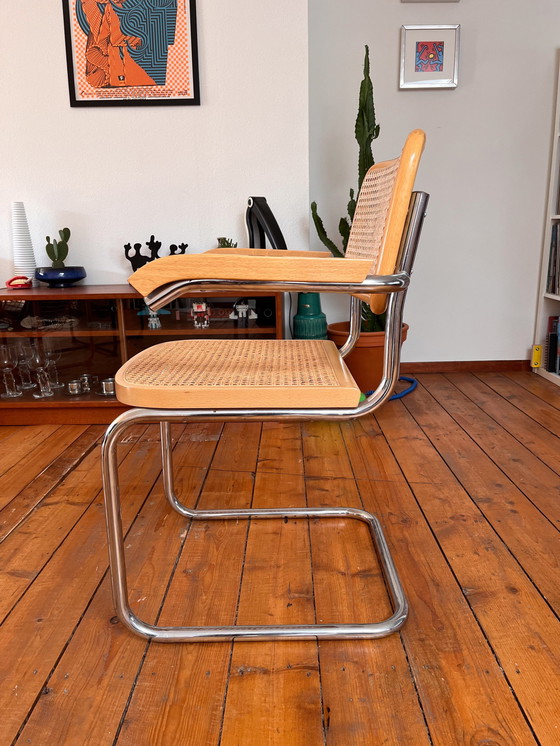 Image 1 of Set Of Two Vintage Marcel Breuer Style Chairs