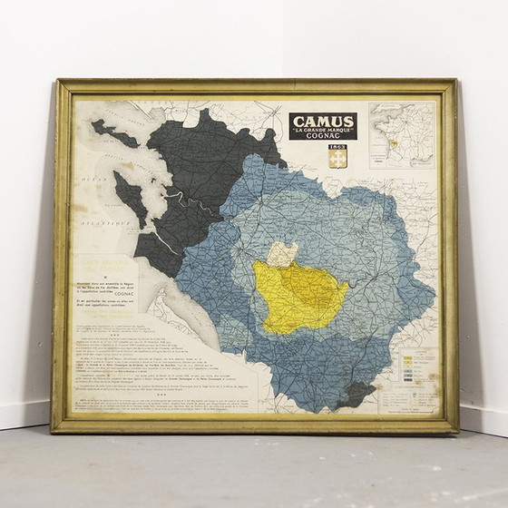 Image 1 of Antique Map France Cognac And Champagne