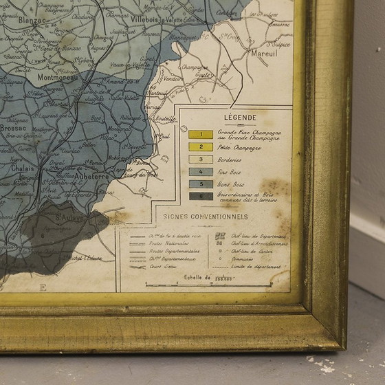 Image 1 of Antique Map France Cognac And Champagne