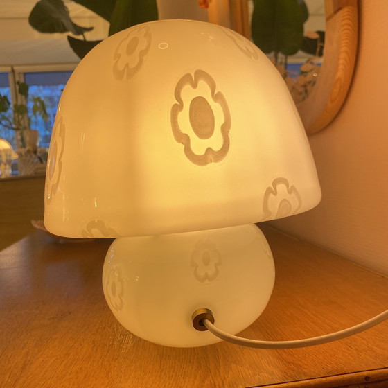 Image 1 of Murano Glass Mushroom Flower Lamp