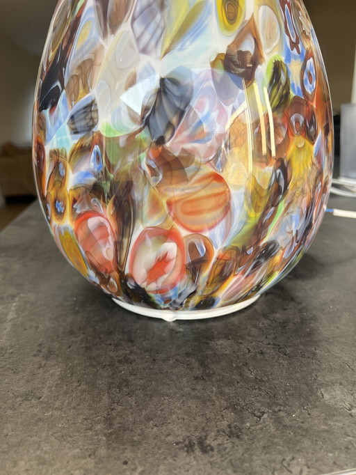 Ilu di Vetro 'Millefiori' Murano Design Table Lamp, 90s