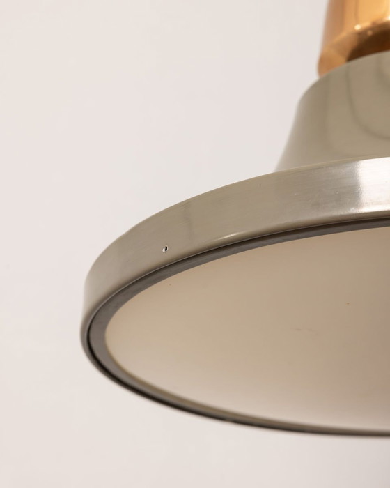 Image 1 of Vintage Italian Pendant in Glazed Metal, 1970s