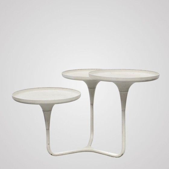 Image 1 of Vintage lacquered metal coffee table, France 1970