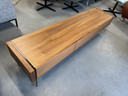 Design TV Furniture Walnut Wood Glass Cupboard