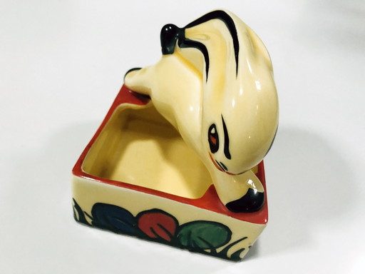 Rabbit ashtray - Empty Pocket - Earthenware - Art Deco - Ditmar Urbach - 1930