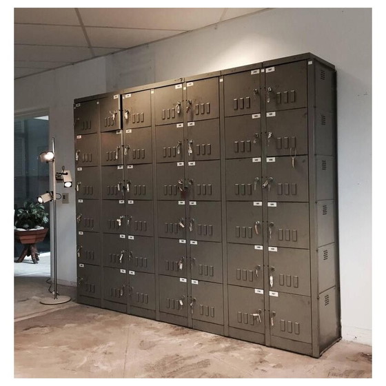 Image 1 of Mobiletto industriale vintage di Mewaf, Belgio, 1950