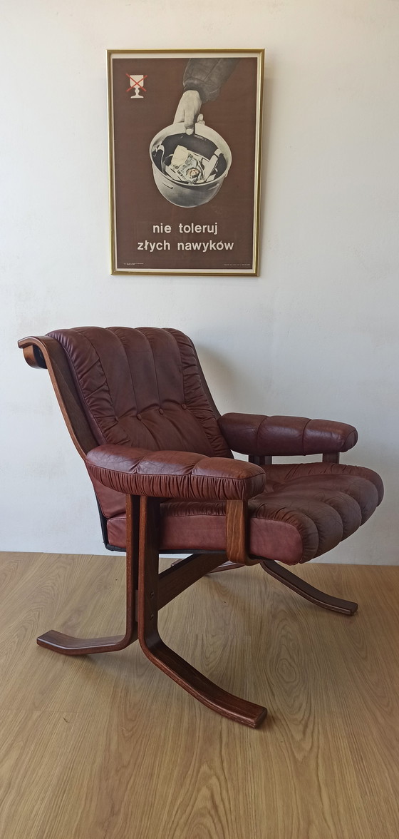 Image 1 of Mid-Century Modern Leather Easy Chairs