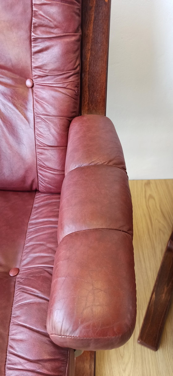 Image 1 of Mid-Century Modern Leather Easy Chairs