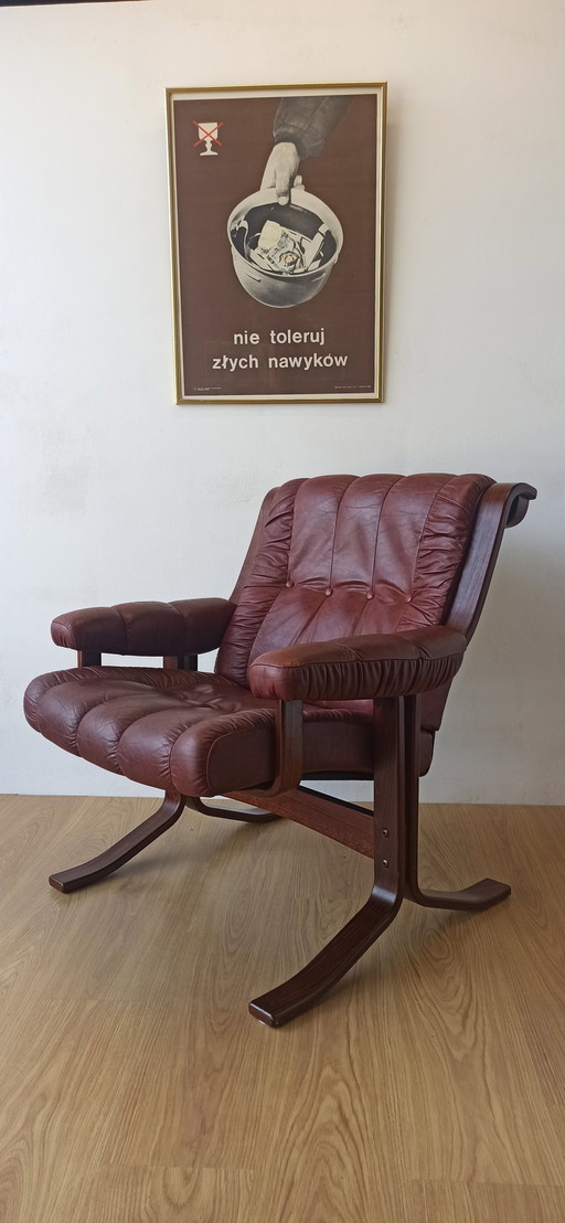 Mid-Century Modern Leather Easy Chairs