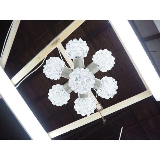 Image 1 of Vintage glass chandelier by Kamenicky Senov, Czechoslovakia 1970