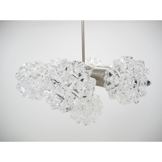Image 1 of Vintage glass chandelier by Kamenicky Senov, Czechoslovakia 1970