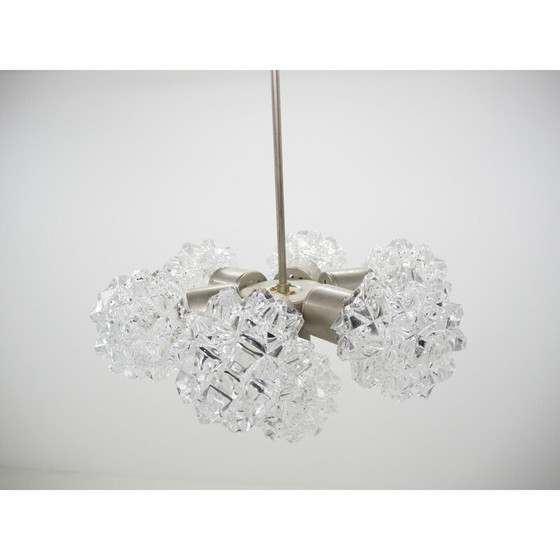 Image 1 of Vintage glass chandelier by Kamenicky Senov, Czechoslovakia 1970