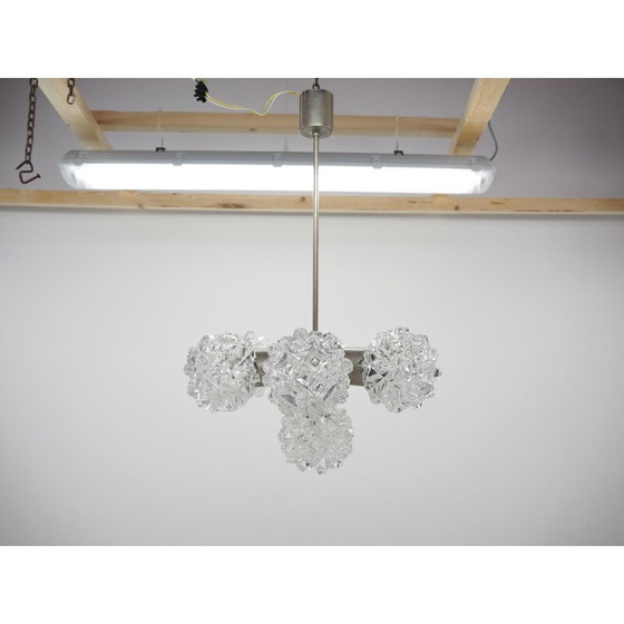 Image 1 of Vintage glass chandelier by Kamenicky Senov, Czechoslovakia 1970