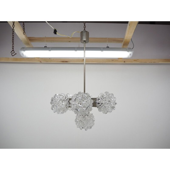 Image 1 of Vintage glass chandelier by Kamenicky Senov, Czechoslovakia 1970
