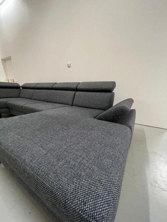 Image 1 of Beautiful Montel Dark Gray Fabric U-Shaped Sofa