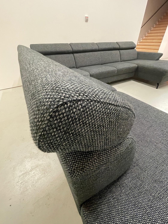 Image 1 of Beautiful Montel Dark Gray Fabric U-Shaped Sofa