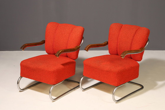 Image 1 of Pair Of Cantilever Armchairs Bauhaus | Thonet, 1930S