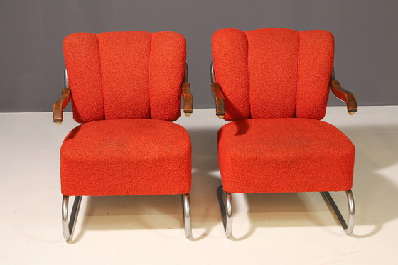 Image 1 of Pair Of Cantilever Armchairs Bauhaus | Thonet, 1930S