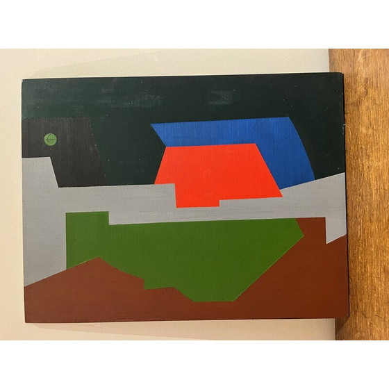 Image 1 of Vintage oil on double-sided wooden panel