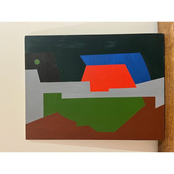 Image 1 of Vintage oil on double-sided wooden panel