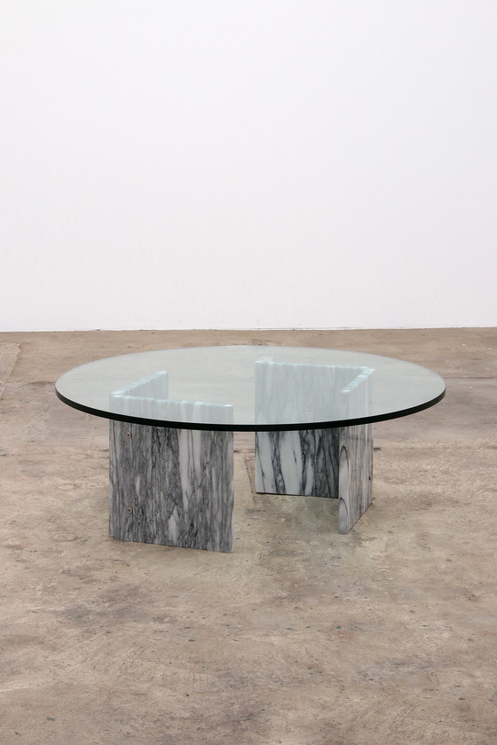 Image 1 of Vintage Design Italian marble vintage coffee table, 1970s Italy