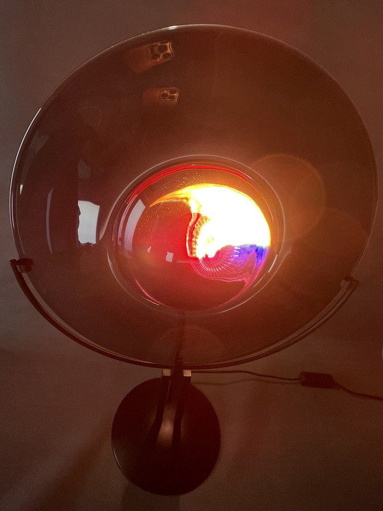 Image 1 of Murano Sunset Lamp, Disc Created and Signed by Elio Raffaeli and Robert Cammozzo