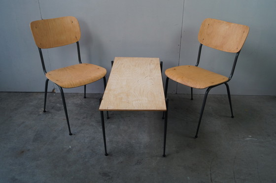 Image 1 of Ensemble vintage 2x chaise + table