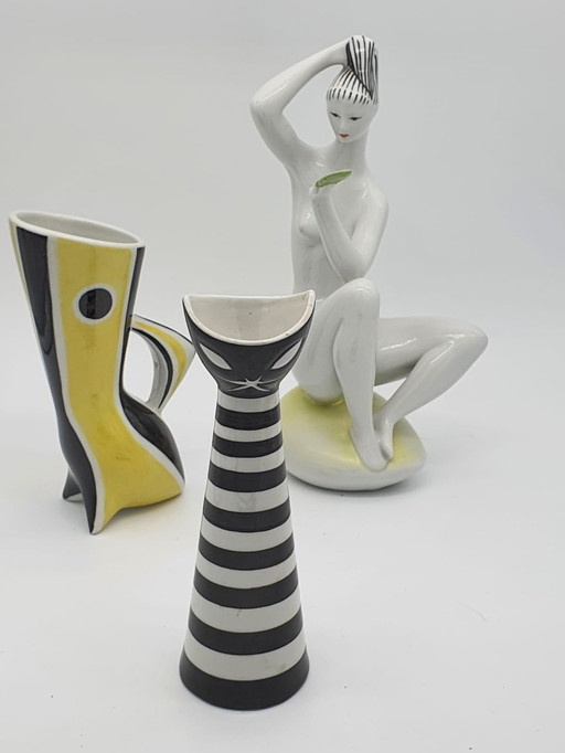 Art Deco Porcelain Figures By János Török For Zsolnay, 1940