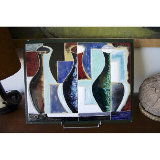Image 1 of Pannello in ceramica cubista d'epoca, 1977