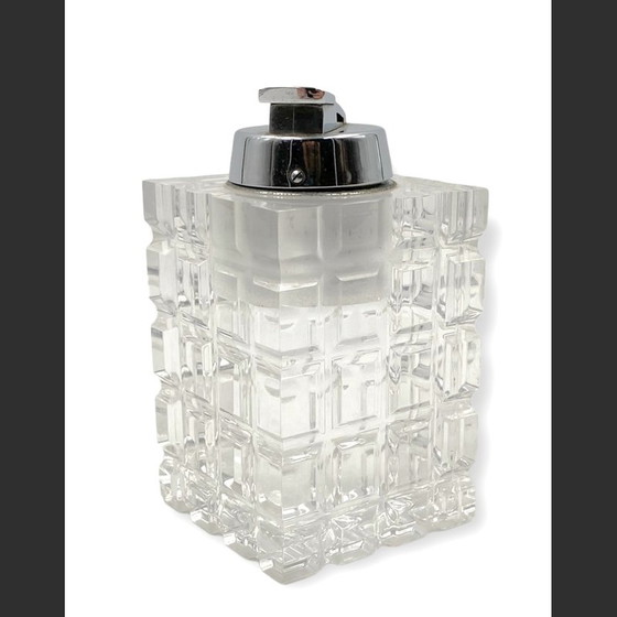 Image 1 of Vintage clear lucite table lighter, Italy 1970s