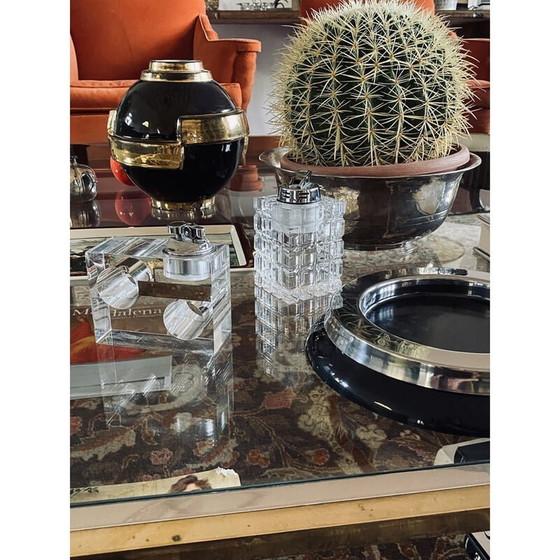 Image 1 of Vintage clear lucite table lighter, Italy 1970s