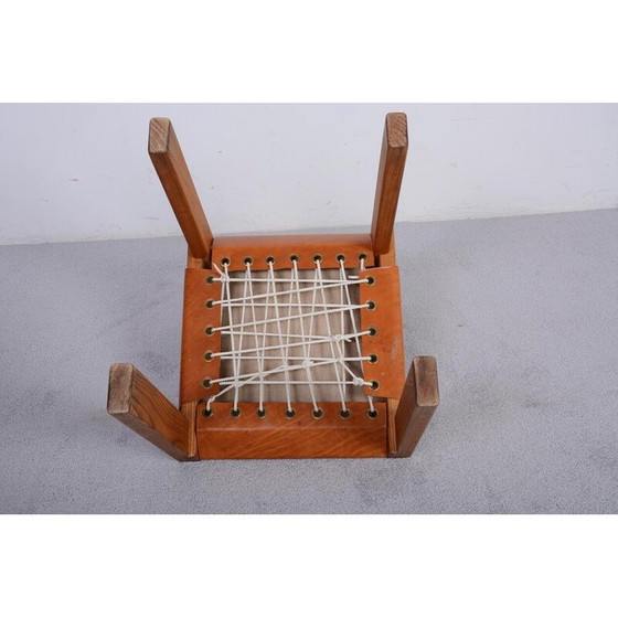 Image 1 of Vintage S24 chair in solid elm and leather by Pierre Chapo, 1967