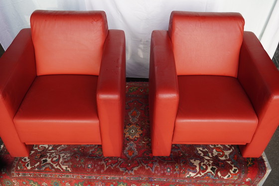 Image 1 of 2 Lounge Armchairs Red