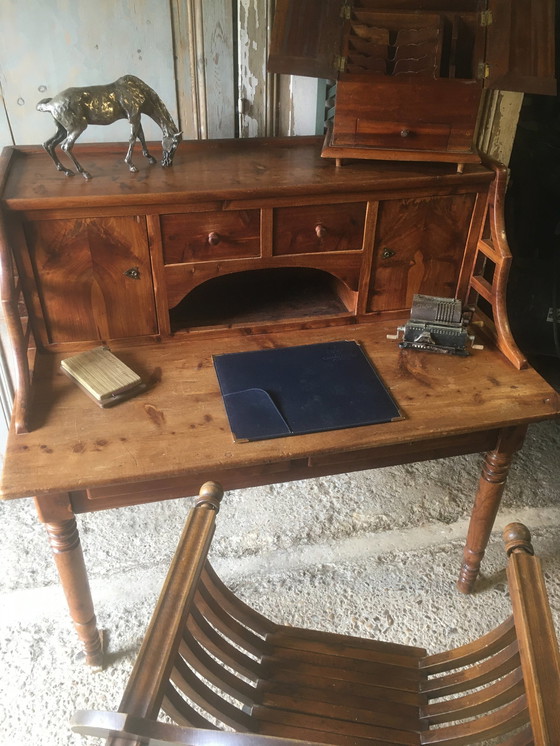 Image 1 of Vintage pine multi-level desk