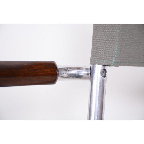 Image 1 of Vintage chrome steel and canvas armchair by Hynek Gottwald, 1930
