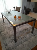 Mesa de comedor de cristal