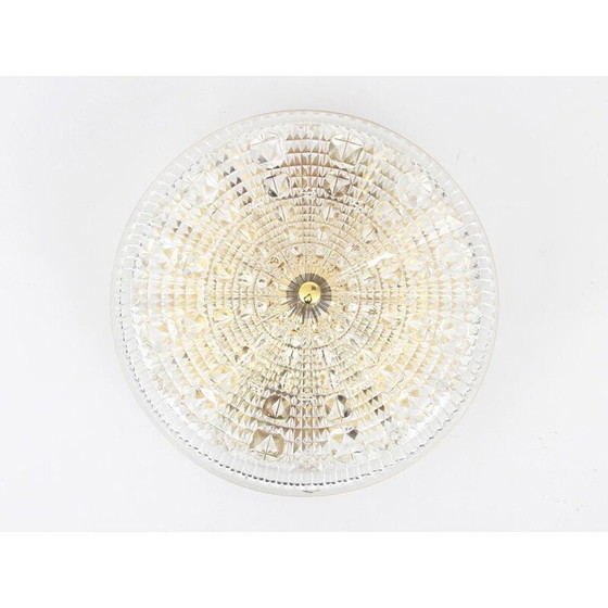 Image 1 of Lampada da soffitto in vetro vintage scandinavo, modello in cristallo di Orrefors, 1960