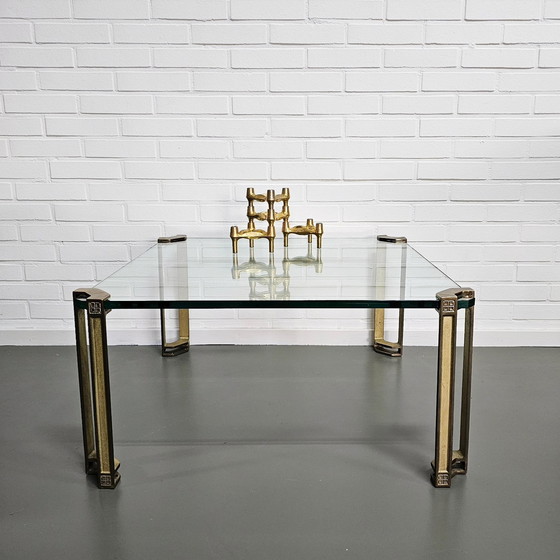 Image 1 of Peter Ghyczy Coffee Table - Glass and Brass