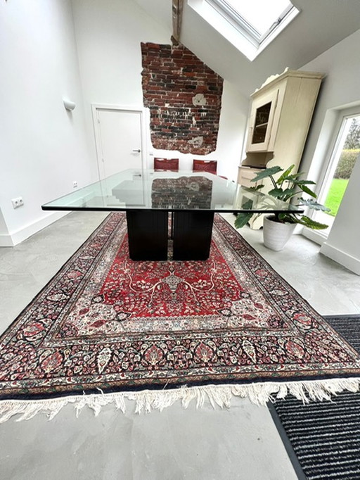 Giorgetti Table de salle à manger en verre par Umberto Asnago & Ambrogio Pozzi