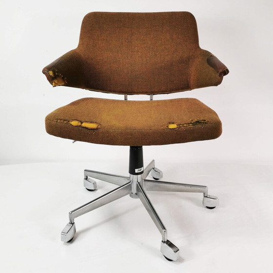 Image 1 of Vintage metal, chrome and fabric desk chair by Jacob Jensen for Labofa, Denmark 1960s