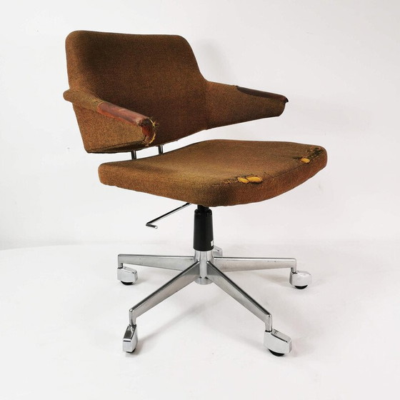 Image 1 of Vintage metal, chrome and fabric desk chair by Jacob Jensen for Labofa, Denmark 1960s