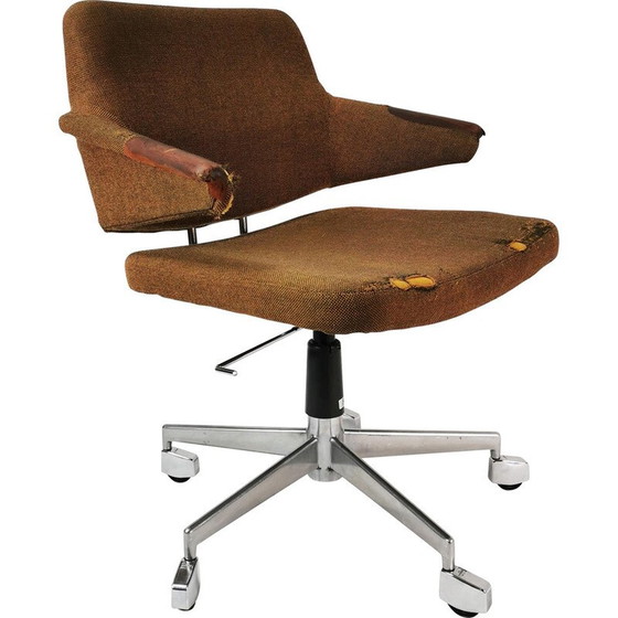 Image 1 of Vintage metal, chrome and fabric desk chair by Jacob Jensen for Labofa, Denmark 1960s