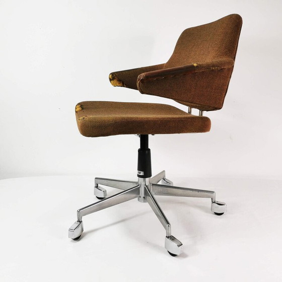 Image 1 of Vintage metal, chrome and fabric desk chair by Jacob Jensen for Labofa, Denmark 1960s