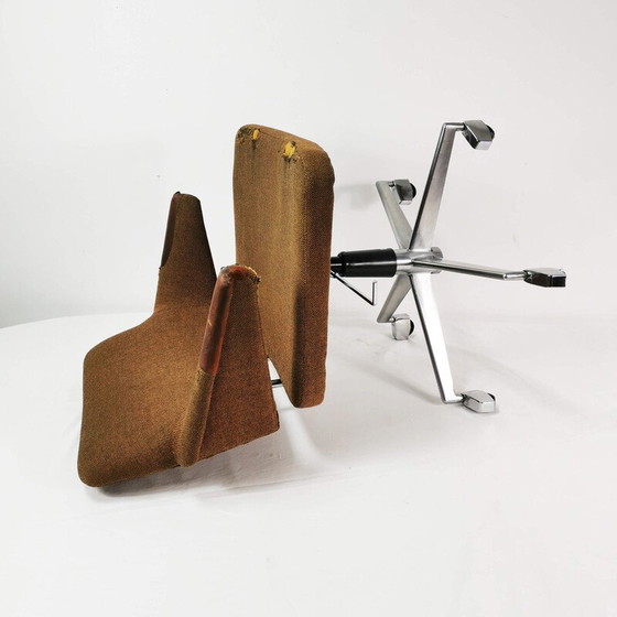 Image 1 of Vintage metal, chrome and fabric desk chair by Jacob Jensen for Labofa, Denmark 1960s