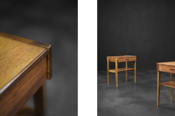 Image 1 of Vintage Mid-Century Scandinavian Modern Teak Nightstands, 1960S, Set Of 2