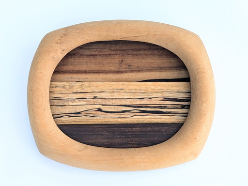 1990S Wood Wall Deco | Abstract Landscape | Made In Sweden